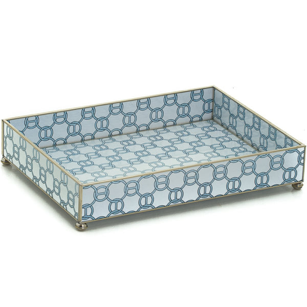 Blue chain vanity tray