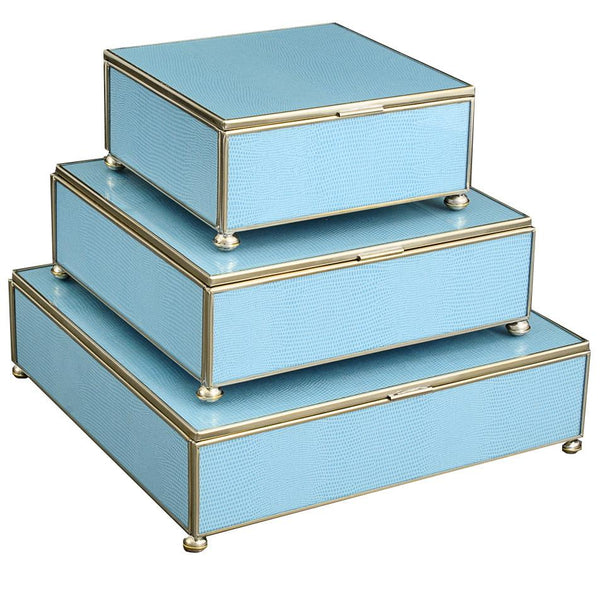 blue lizard skin square stacking 3 box set