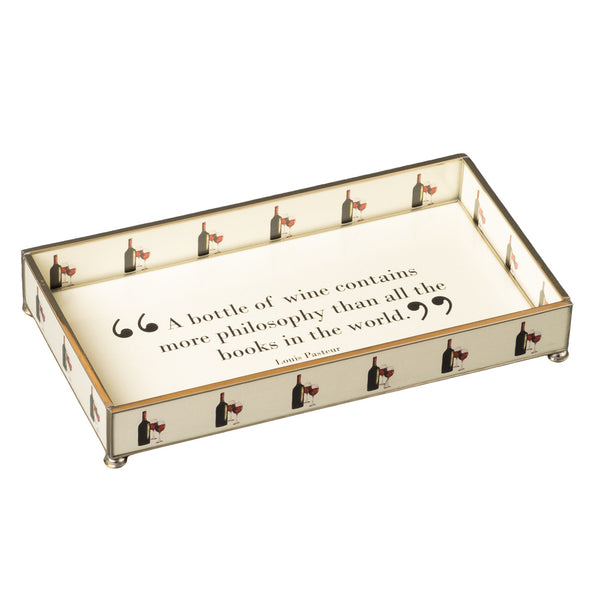 Bottle of Wine Quote 6x12 Tray