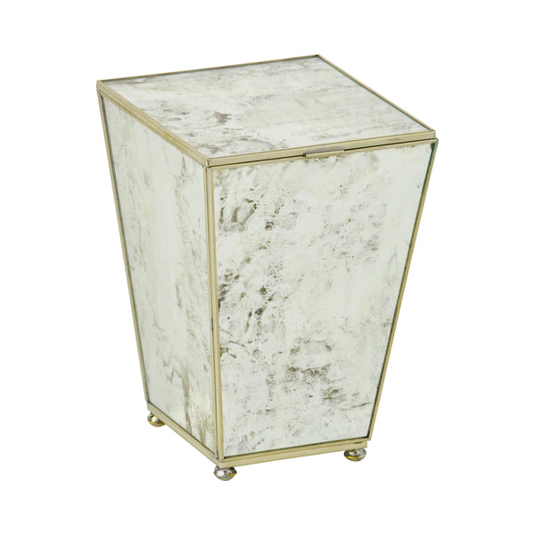 Antique Mirror Waste Bin with Top