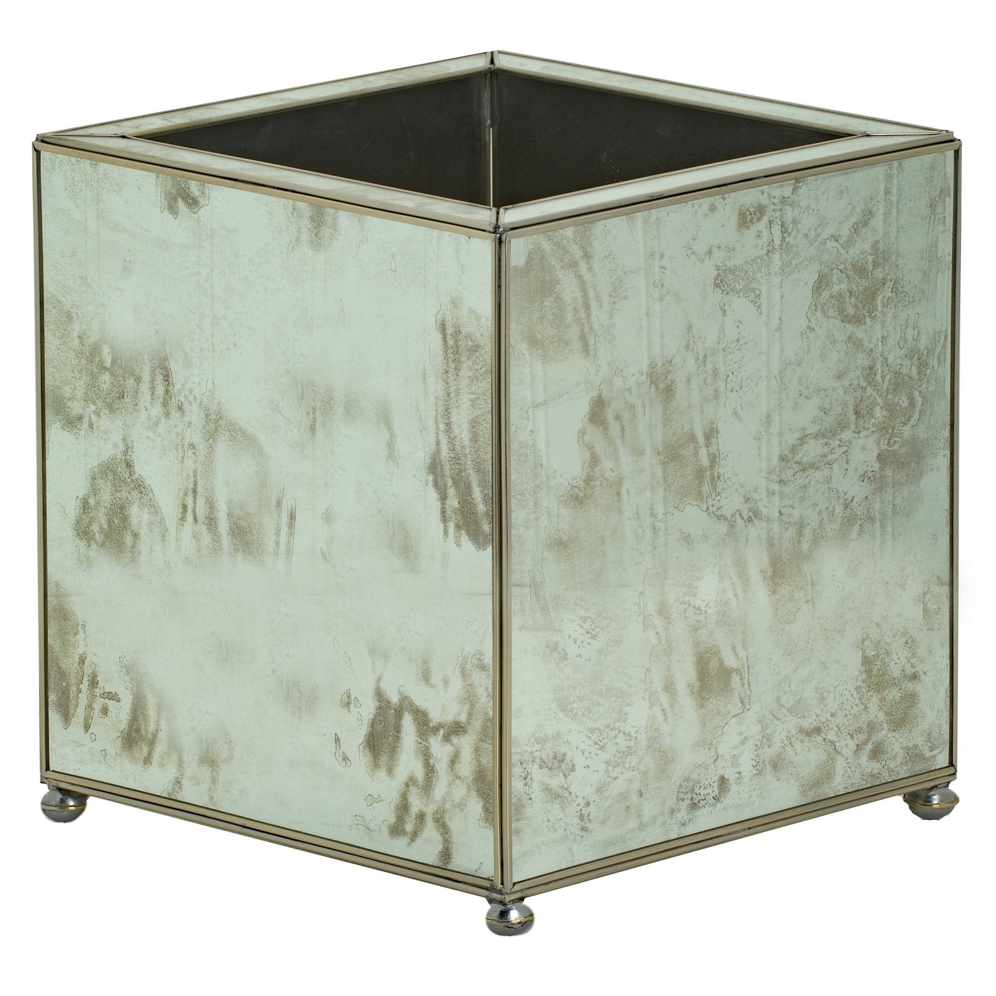 mirrored planter pots large square antique mirror planter
