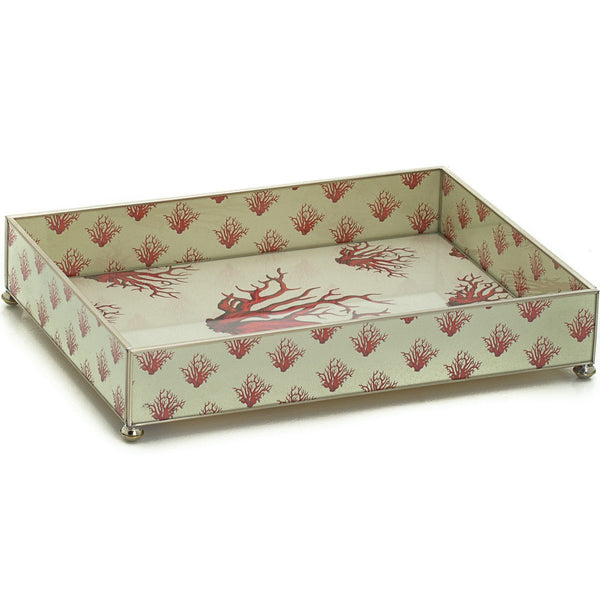 Red Coral vanity tray
