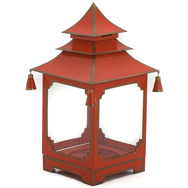 Small candle Pagoda Red and Gold