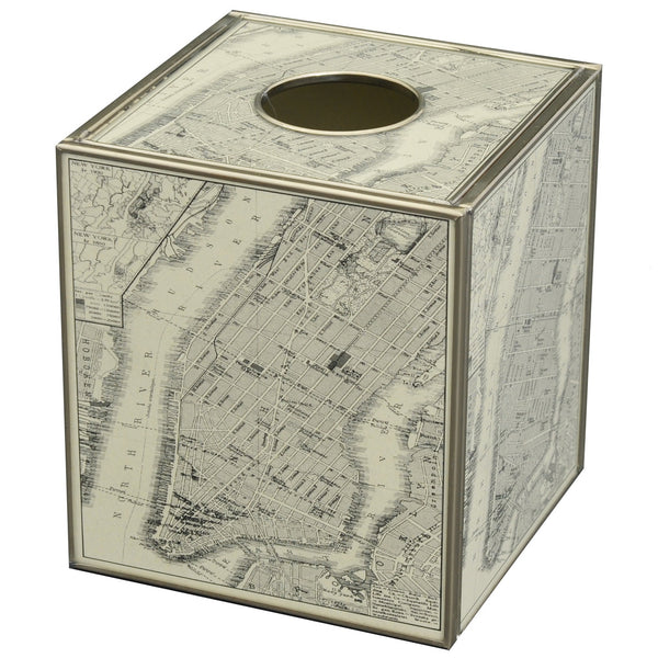 New York Map tissue box