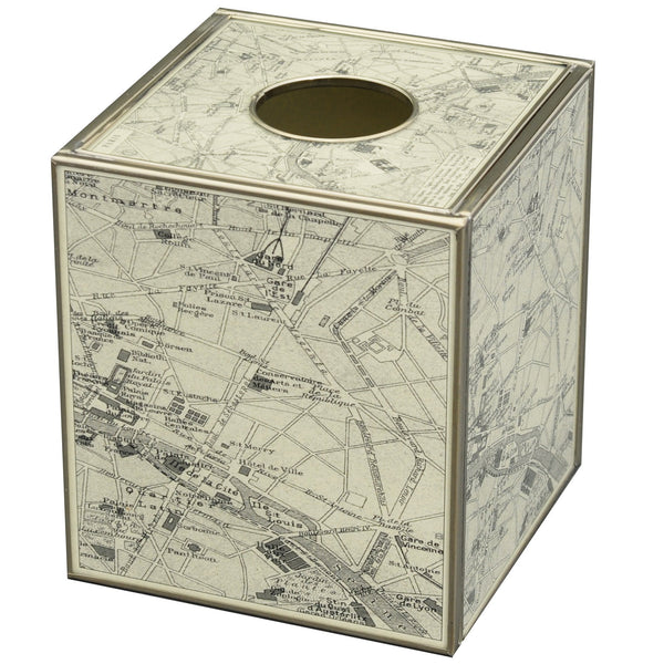 Paris Map tissue box